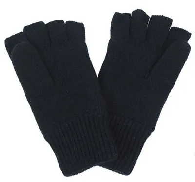 Produktbild von Strick-Handschuhe, Thinsulate, Schwarz, Ohne Finger   L