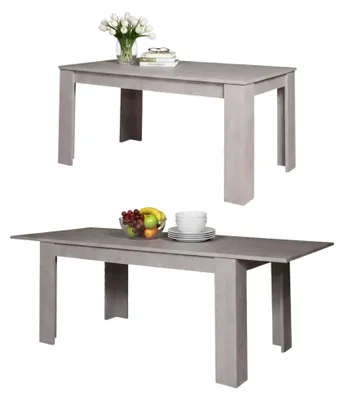 Produktbild von Ausziehbarer Esstisch, Ausziehbare Konsole, Moderner Tisch mit Auszügen, 160 / 220x88h80 cm, Zementfarbe