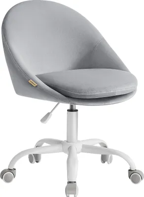 Produktbild von SONGMICS Homeoffice Stuhl, Drehstuhl, Schreibtischstuhl, aus Samt, taubengrau