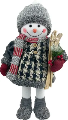 Obrázek produktu pro MagicHome Vánoční dekorace, sněhulák s lyžemi, 50 cm