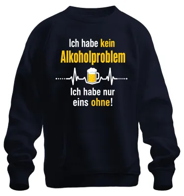Immagine prodotto di Non ho problemi con l'alcol. Ho solo una felpa divertente, blu navy, taglia M