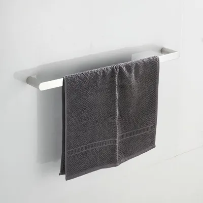 Image de Porte-serviettes en acier inoxydable de 60 cm avec finition chromée polie