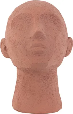 Produktbild von Present Time - Ornament Face Art Up - Terrakotta Orange - 18,5x16x22,8cm