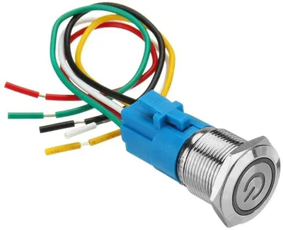 Imagen del producto de Interruptor de palanca, acero inoxidable, 16 mm, resistente al agua, para uso en exteriores