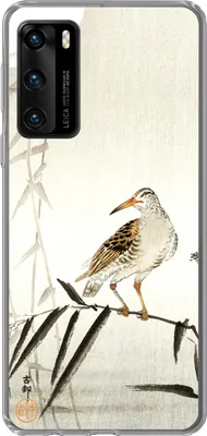 Produktbild von MuchoWow® Handyhülle Schutzhülle Hülle für Telefoonhoesje Huawei P40 Vogel - Tiere - Zweig - Vintage Silikon Softcase Handy Hülle - Handytasche