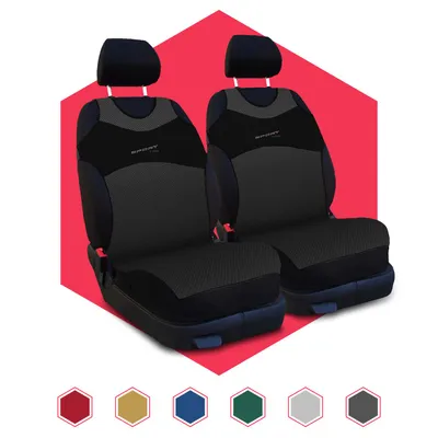 Produktbild von Autositzbezüge Universal Schonbezüge Sitzauflage PKW Schonbezug Vorne 1+1 Grau