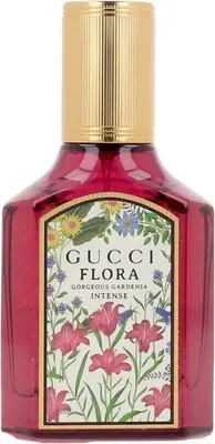 A bottle of Gucci Flora Gorgeous Gardenia Intense EDP Vapo 30 ml.