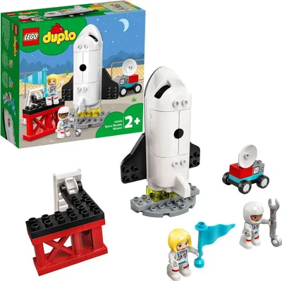 Obrázok produktu pre Stavebnica LEGO DUPLO Mesto Misia s raketoplánom 10944 ako dar?ek pre deti; kreatívny vzdelávací set s otváracím raketoplánom, figúrky astronautov, bugina, radar a rebrík na nekone?né nápadité hry (23 dielikov)