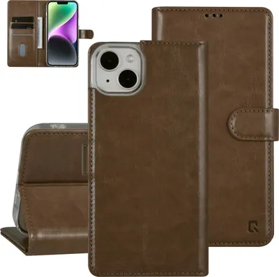 Produktbild von UNIQ Accessory iPhone 14 & 15 Plus Booktype Case - Kartenhalter für 3 Karten - Magnetischer Verschluss - Gold
