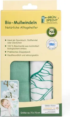 Obrázek produktu pro 2 mušelínové pleny 70x70cm - prostěradla
