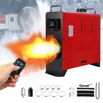 Produktbild von Peviasot 8KW Diesel Standheizung 12V/24V mit Bluetooth App, 4 Luftauslässen, LCD & Fernbedienung, 5L Tank für Auto LKW Wohnmobil Camper Rot