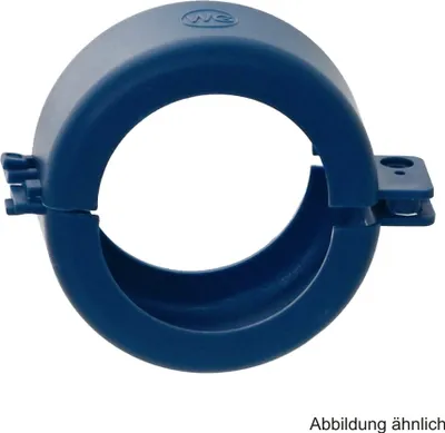 Produktbild von Plombierschelle Kunststoff, blau, komplette Schale, 1"