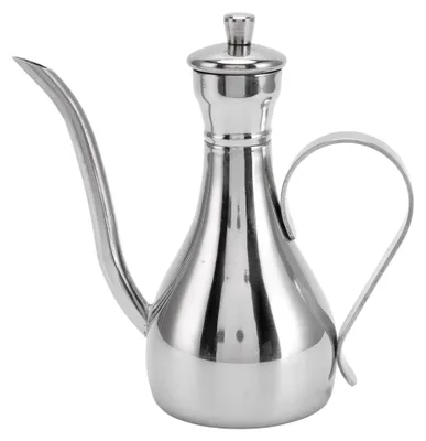 Produktbild von 350ml Edelstahl Spender für Olivenöl, tropffreier Auslauf für Essig und Öl, Ölflasche mit Deckel für Küche und Grill