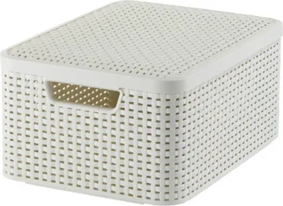 Obrázok produktu pre Curver Úložný Box Rattan Style2 S Vekom M - Krémový 03618-885