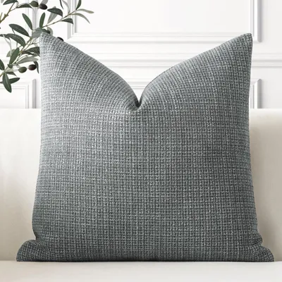 Obrázok produktu pre Poťah na vankúš 45x45 cm, tmavosivý, vzhľad ľanu, 1 kus