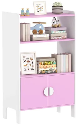 Immagine prodotto di Scaffale per libri per bambini - Scaffale portaoggetti - 2 ripiani - Struttura in legno