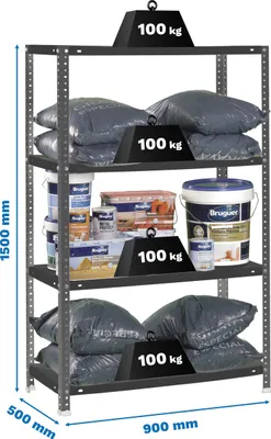 Produktbild von COMFORT 4/500 ANTRACITE Metallregal
