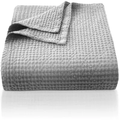 Zdjęcie produktu dla Koc dekoracyjny w wzór kratki, 150 x 200 cm, 100% bawełna, idealny do salonu