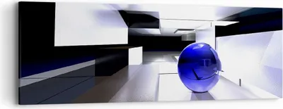 Produktbild von Bild auf Leinwand - Leinwandbild - Grafik kugel geometrie - 90x30cm - Wand Bild - Wanddeko - Leinwanddruck - Bilder - Kunstdruck - Wanddekoration - Leinwand bilder - Wandkunst - AB90x30-2368