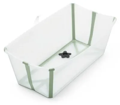 Produktbild von Stokke® Flexi Bath® Baby Badewanne mit Neugeboreneneinsatz Transparent Green