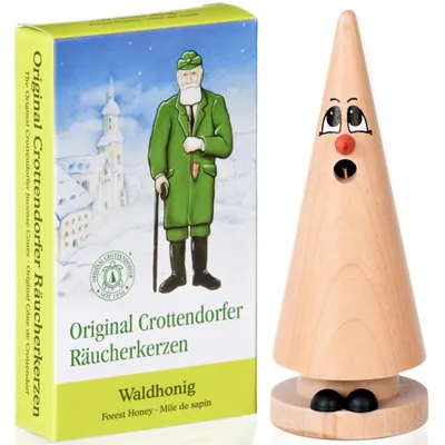 Produktbild von Crottendorfer Räucherkerzen Set Ziegenbein Heidi Honig + Waldhonig 24 Kegel