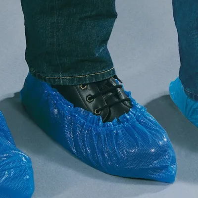 Produktbild von Einweg-Schuhschutz Basic, dunkelblau, Polyethylen, Universalgröße, 100/VE