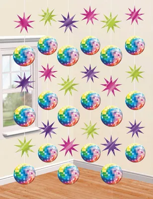 Obrázek produktu pro 70. léta Disco Girlanden Party-Dekorace 6 kusů barevné 2,1 m - jednotná velikost