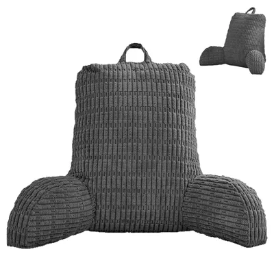 Produktbild von Lesekissen mit Armstütze für Bett und Sofa, Dunkelgrau