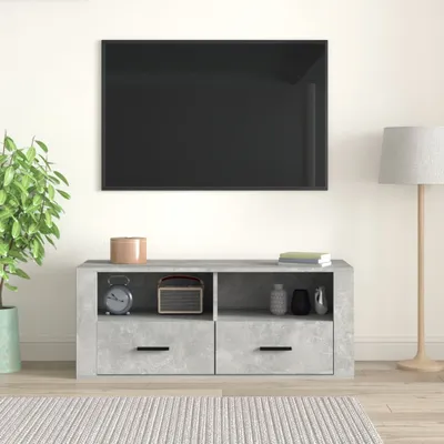 Produktbild von "2026 Aktion"TV-Schrank Industriestil - CLORIS - Fernsehenschrank - Betongrau 100x35x40 cm Holzwerkstoff - NeuMöbel5149367