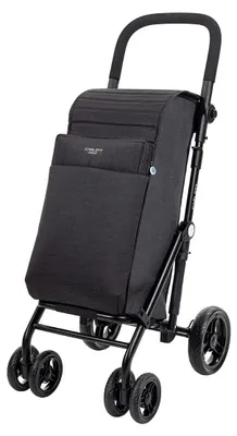 Produktbild von Einkaufstrolley Einkaufswagen Rollwagen - 36 l - Abnehmbare Tasche - Kühltasche - Schwarz