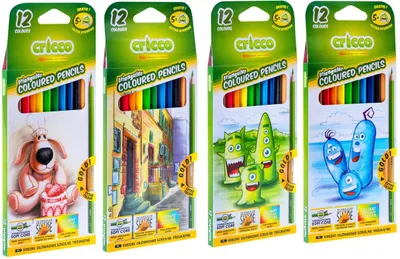 Zdjęcie produktu dla Kredki Trójkątne 12 Kolorów Cricco