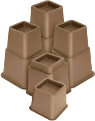 Produktbild von JustValue Möbelerhöher Set Braun – 8/13/20 cm – Max. 600 kg – ABS – 8-teilig
