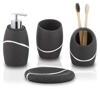 Imagen del producto de Omgoods - Juego de 4 accesorios para baño en color
