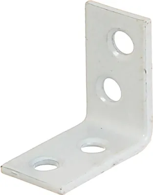 Produktbild von Alberts Stuhlwinkel, zinkphosphatiert, weiß Kunststoffbeschichtet 40 x 40 mm 1 Stück