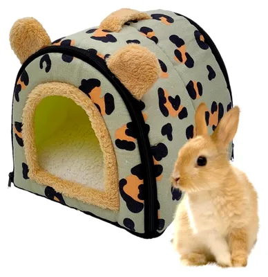 Produktbild von Kleintier Schlafhaus - Flauschiges Nest für Hamster, Komfortables Weichbett für Haustiere | Behaglicher Unterschlupf für Frettchen, Mäuse, Ratten, Kaninchen, Chinchillas und Meerschweinchen im Innenbereich