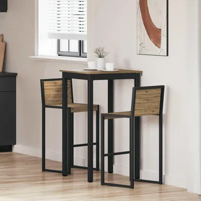 Immagine prodotto di Tavolo da cucina rettangolare in legno con gambe in metallo
