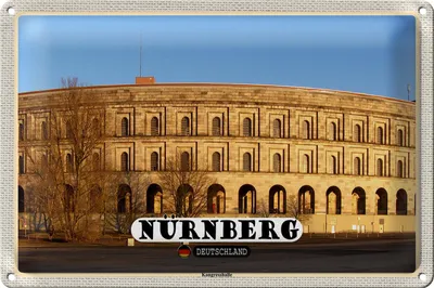 Produktbild von Blechschild Städte Nürnberg Kongresshalle Baustill 18x12cm