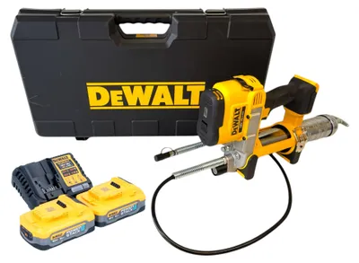 Zdjęcie produktu dla Smarownica akumulatorowa DeWalt DCGG 571 H2K 18 V + 2x akumulator Powerstack 5,0 Ah + ładowarka