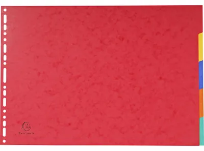 Image de Exacompta 20x Intercalaires 400g 5 positions A3 Couleurs assorties 2905E