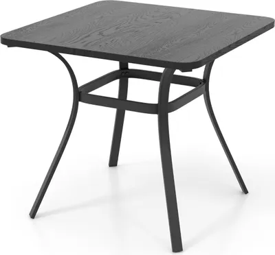 Produktbild von Esstisch für 4 Personen im Freien, Platte in Holzoptik, 80 x 80 cm