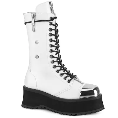 Immagine prodotto di Stivali con plateau DemoniaCult, modello Gravedigger-14, colore bianco, taglia 40