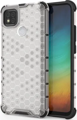 Produktbild von Mobigear Honeycomb Durchsichtig  Xiaomi Redmi 9C Hülle Hardcase Backcover Stoßfest - Transparent