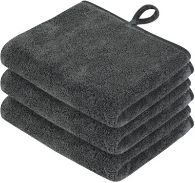 Produktbild von Famanu Mikrofasertücher superweich und saugfähig - dunkelgrau
