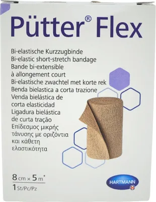 Produktbild von Pütter® Flex Bi-elastische Kurzzugbinde 8cm x 5m (1 Stk.)