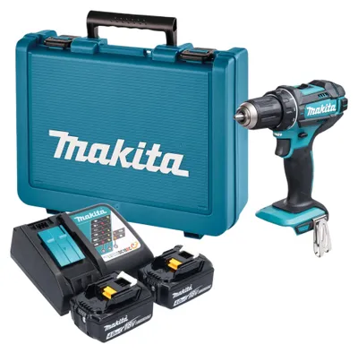 Image de Perceuse-visseuse sans fil Makita DDF 482 RME 18 V 62 Nm + 2 batteries 4,0 Ah + chargeur + mallette