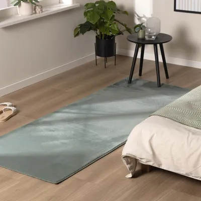 Zdjęcie produktu dla Volero - Miękki dywanik z niskim włosiem - Cozy Zielony - 80x200cm