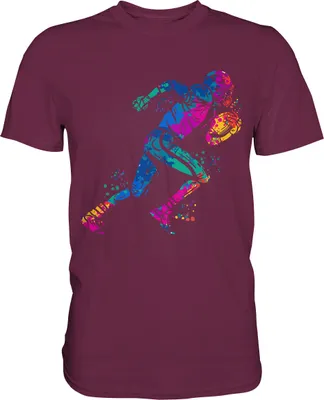 Produktbild von American Football T-Shirt – Burgundy / M