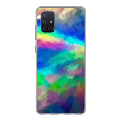 Produktbild von MuchoWow® Handyhülle Schutzhülle Hülle für Samsung Galaxy A71 Aquarell - Kunst - Psychedelisch Silikon Softcase Handy Hülle - Kartenbesitzer
