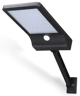 Produktbild von Glowster LED-Wandleuchte mit Solarsensor, schwarz