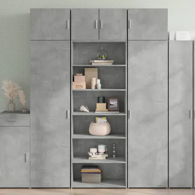 Obrázek produktu pro vidaXL Highboard concrete grey 70x41x185 cm materiál na bázi dřeva